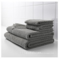 China wholesale 600 gram 100% Cotton 4 Piece gray Bath Towel